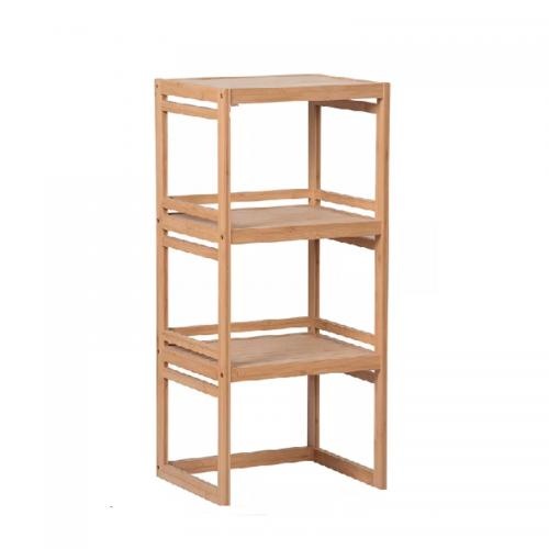 Simple bamboo bedroom shelf floor stand